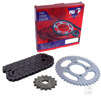 KIT REINF C23 CORONA/PIÑON/CADENA 43/15-428-136L BAJAJ ROUSER 135 LS/NS 150/160