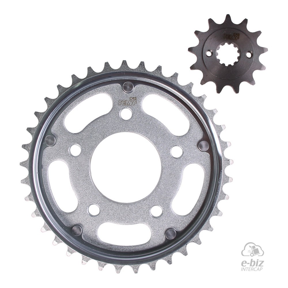 KIT REINF C45 CORONA/PIÑON/CADENA 37/13-520-110L HONDA CBX250 TWISTER - Imagen 2