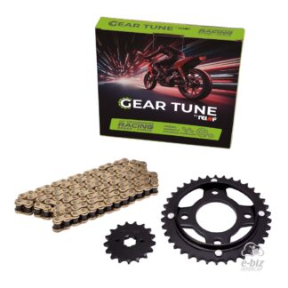 KIT REINF GEAR TUNE C45 CORONA/PIÑON/CADENA REFORZADA GOLDEN 38/17-428H 118L HONDA CG 150 TITAN/GLH 150