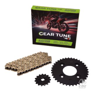 KIT REINF GEAR TUNE C45 CORONA/PIÑON/CADENA REFORZADA GOLDEN 37/15-420H 104L HONDA NEW WAVE 110