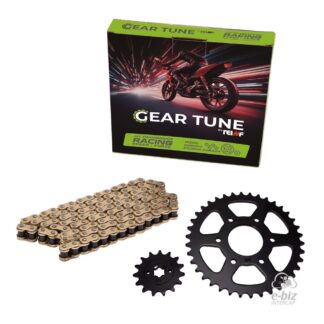 KIT REINF GEAR TUNE C45 CORONA/PIÑON/CADENA REFORZADA GOLDEN 38/15-520H 110L BAJAJ ROUSER NS 200