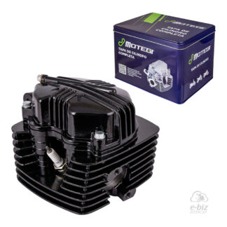 TAPA DE CILINDRO COMPLETA MOTEGI MOTOMEL SKUA 150/CORVEN TRIAX 150/ZANELLA RX 150 (COLOR NEGRO)