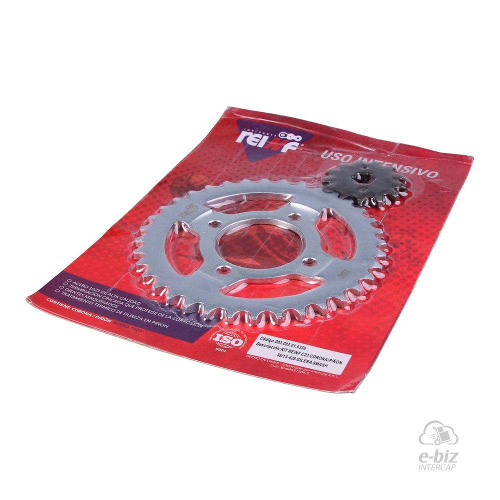 KIT REINF C23 CORONA/PIÑON 36/13-428 GILERA SMASH/ZANELLA ZB/CORVEN ENERGY/MOTOMEL BIT - Imagen 2