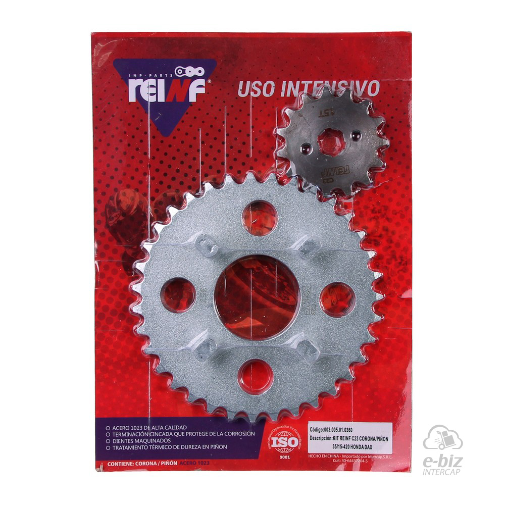 KIT REINF C23 CORONA/PIÑON 35/15-420 HONDA DAX/GUERRERO DAY/ZANELLA HOT/MONDIAL DAX