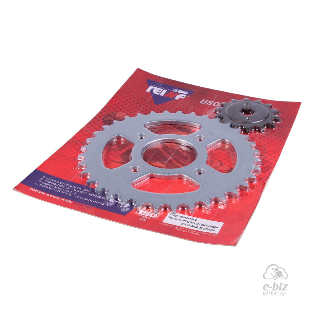 KIT REINF C23 CORONA/PIÑON 36/14-520 BAJAJ ROUSER 220 F/SF - Imagen 2