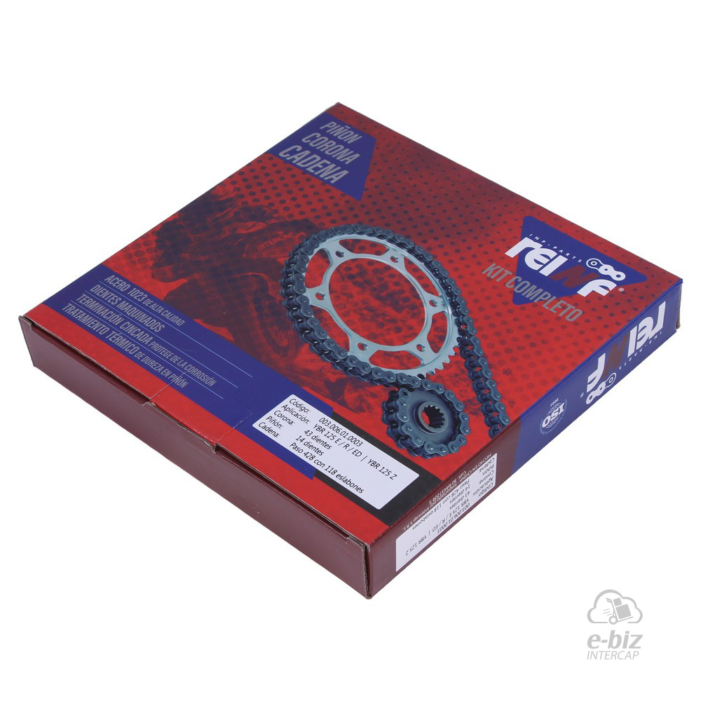 KIT REINF C23 CORONA/PIÑON/CADENA 43/14-428-118L YAMAHA YBR 125 - Imagen 7