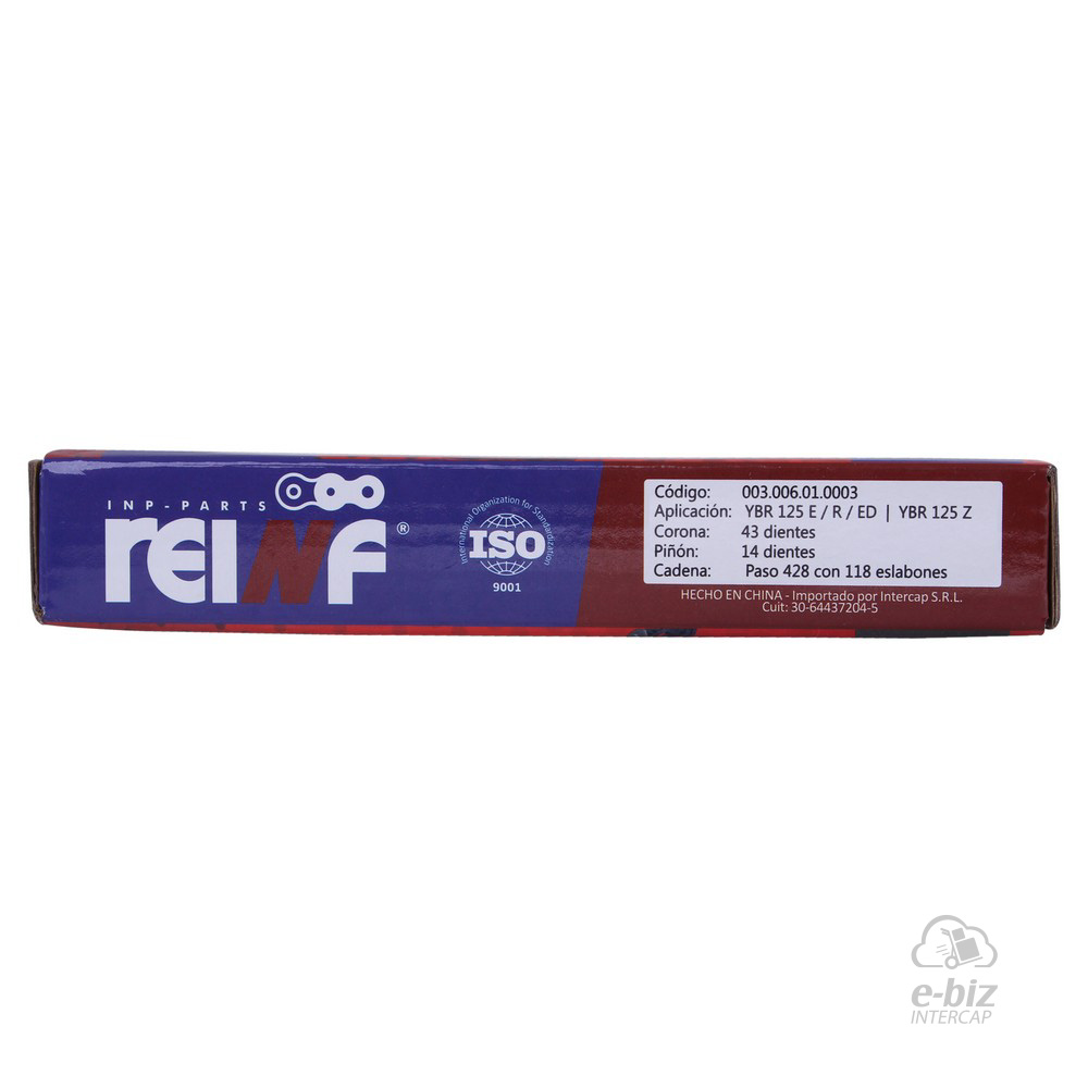 KIT REINF C23 CORONA/PIÑON/CADENA 43/14-428-118L YAMAHA YBR 125 - Imagen 9