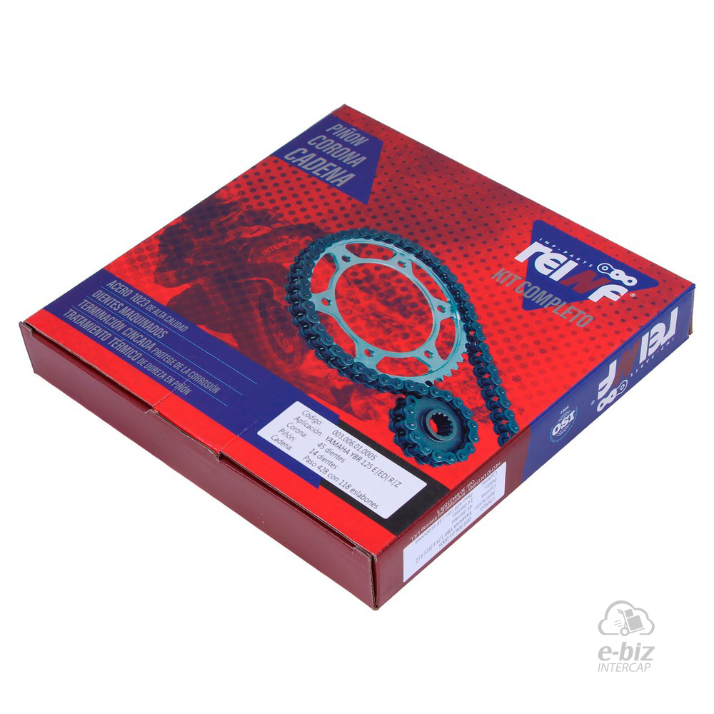 KIT REINF C23 CORONA/PIÑON/CADENA 45/14-428-118L YAMAHA YBR 125 - Imagen 8