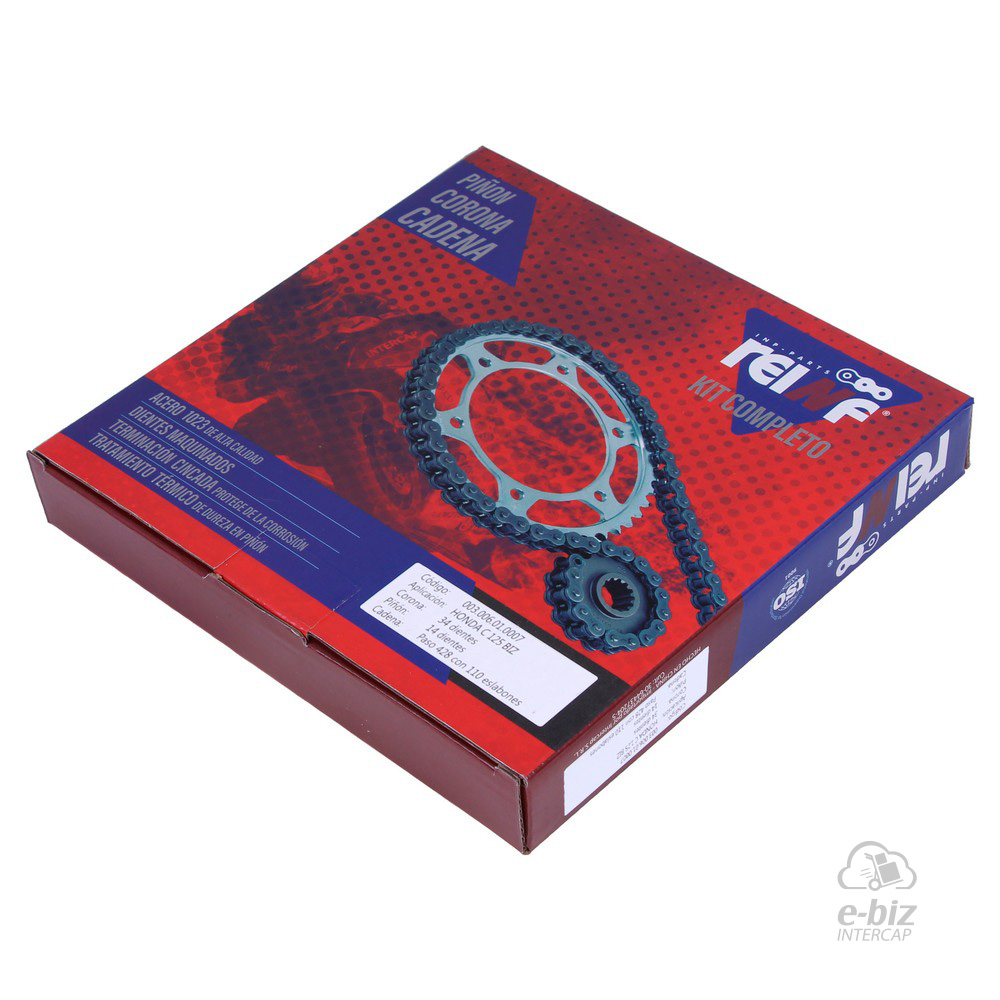 KIT REINF C23 CORONA/PIÑON/CADENA 34/14-428-110L HONDA C 125 BIZ - Imagen 8