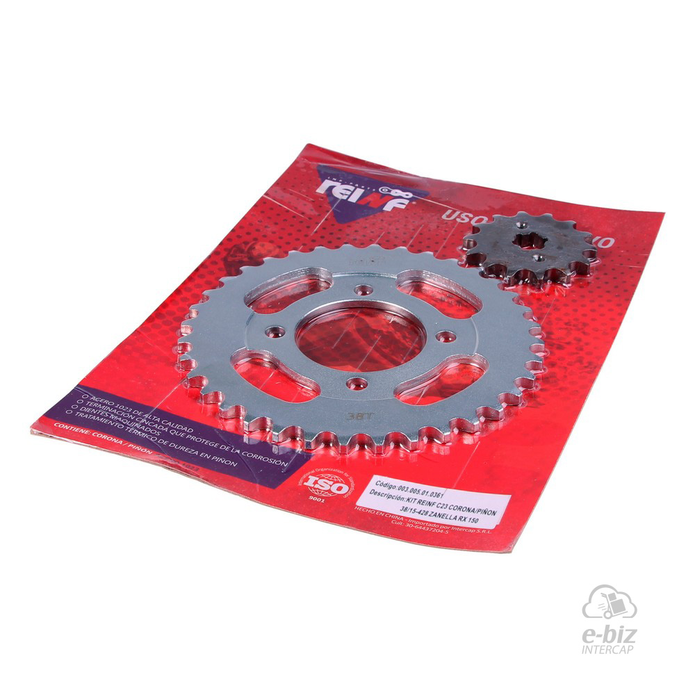 KIT REINF C23 CORONA/PIÑON 38/15-428 ZANELLA RX 150/CERRO CE/CORVEN HUNTER/GILERA VC 150 - Imagen 2