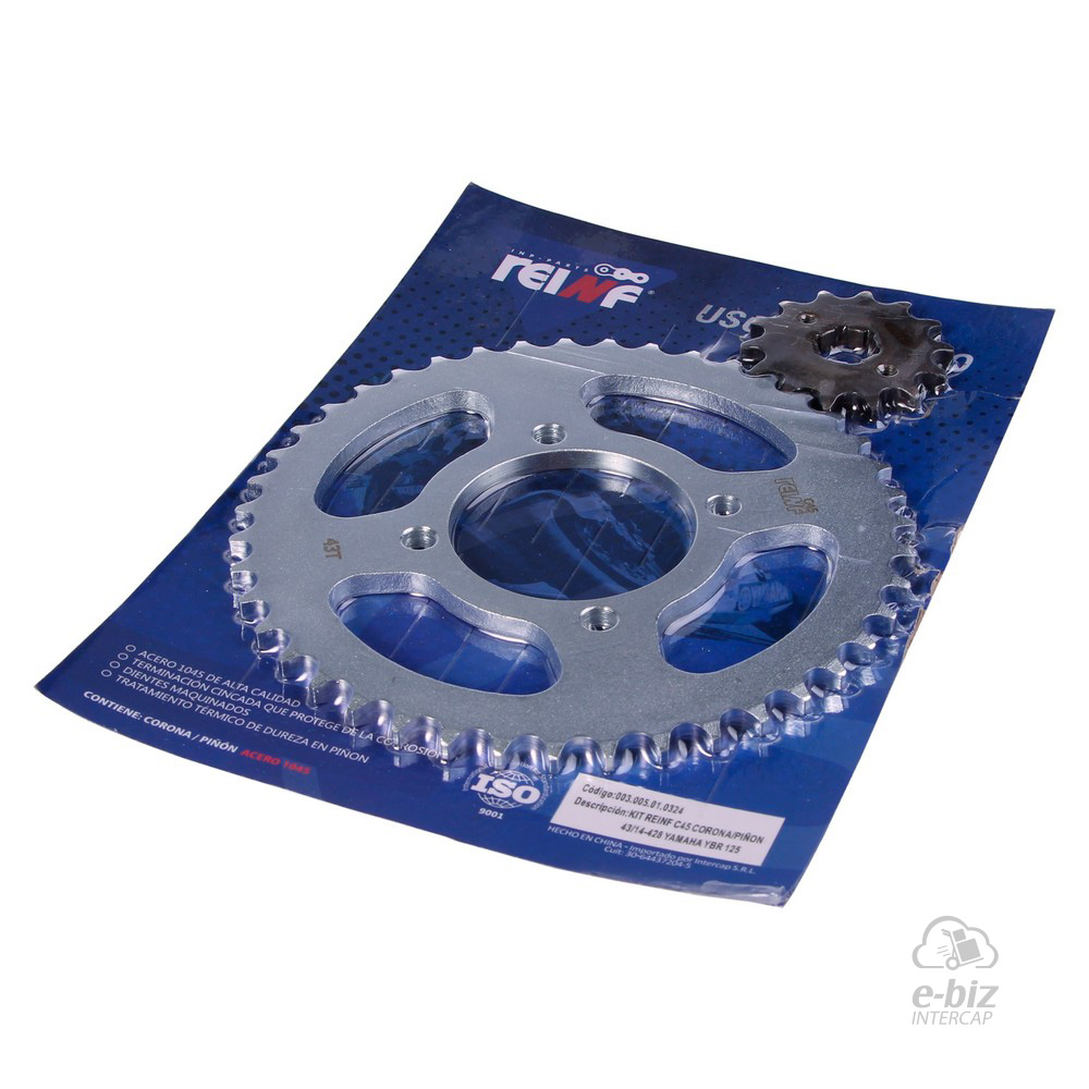 KIT REINF C45 CORONA/PIÑON 43/14-428 YAMAHA YBR 125 - Imagen 2